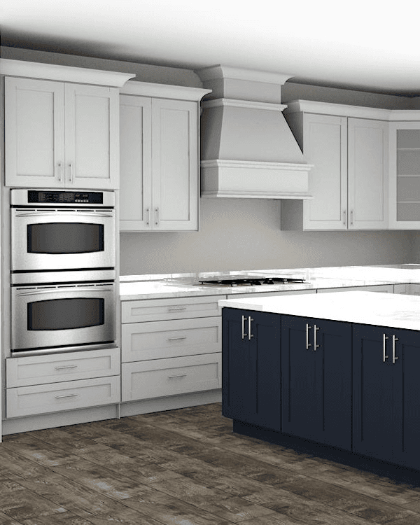 Mystic Grey Shaker finish - kitchen scene with cabinet door