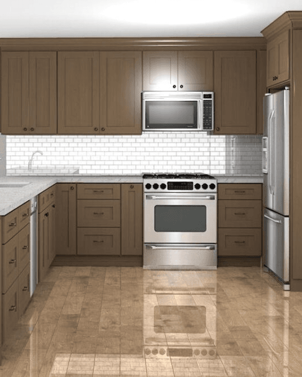 Provincial Shaker finish - kitchen scene with cabinet door
