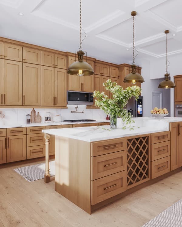 Beechwood Shaker finish - kitchen scene with cabinet door