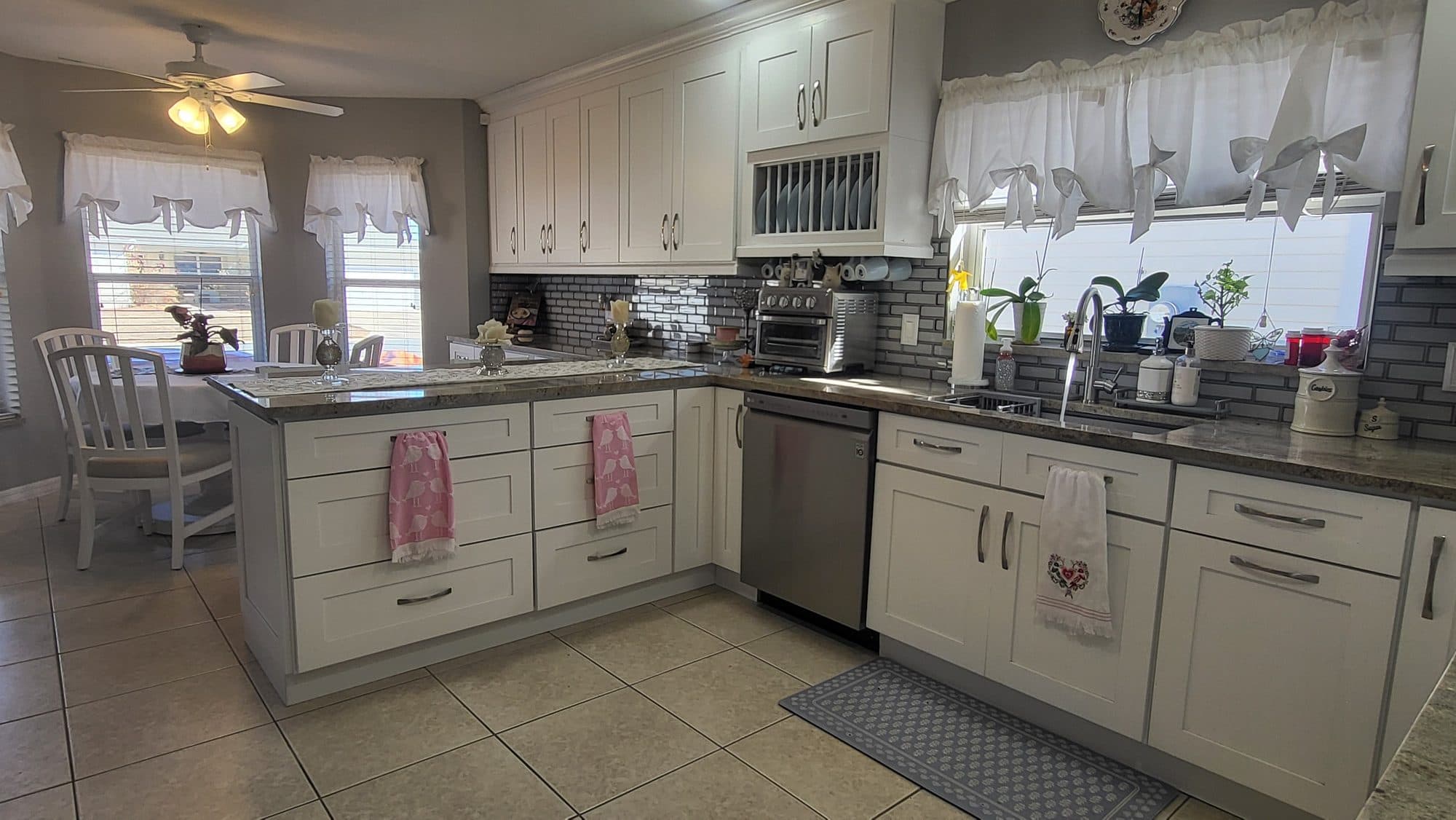 White L-Shaped Kitchen