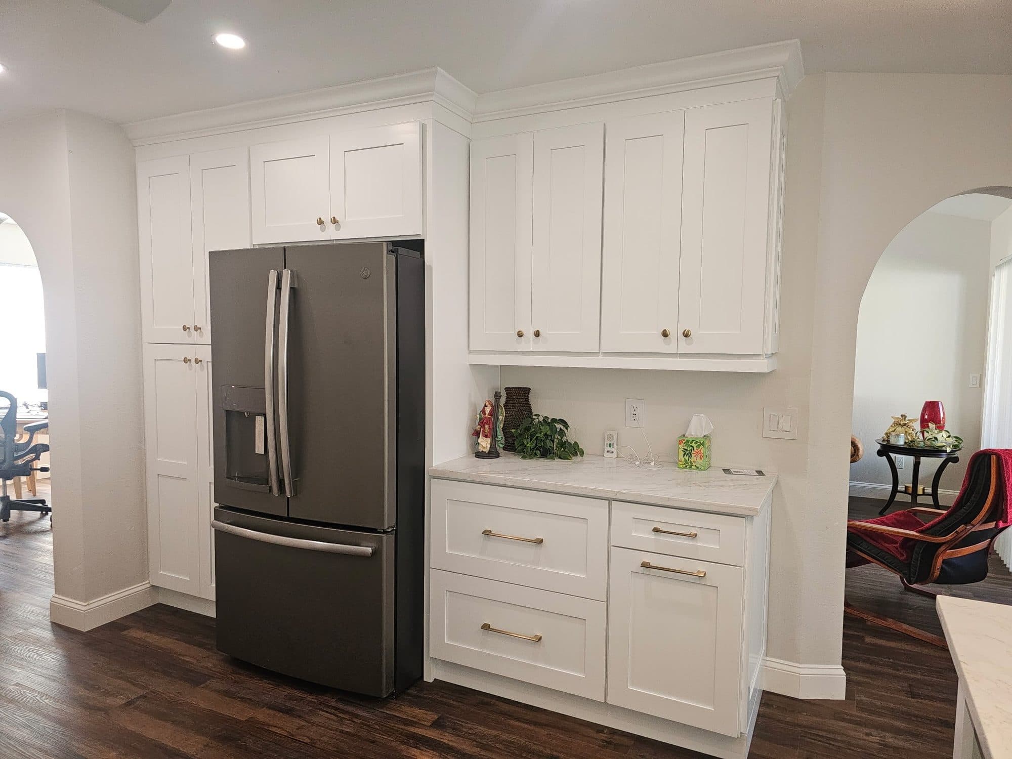White Kitchen Refrigerator Wall