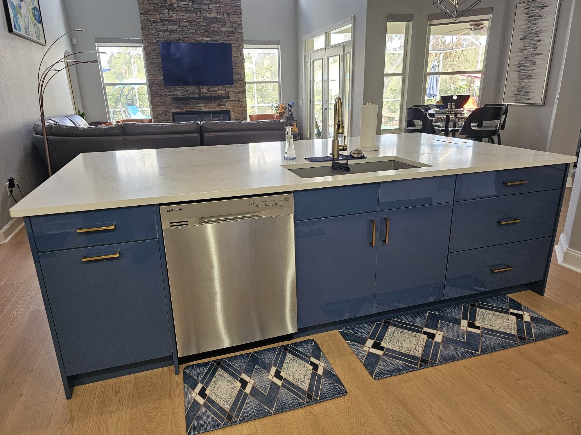 Navy Island with Quartz Top