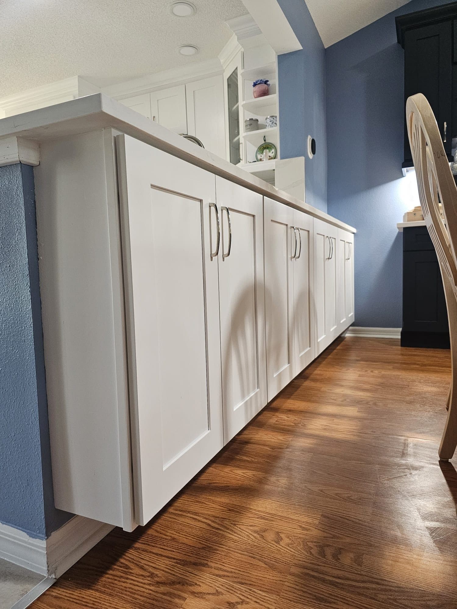 White Shaker Cabinet Run