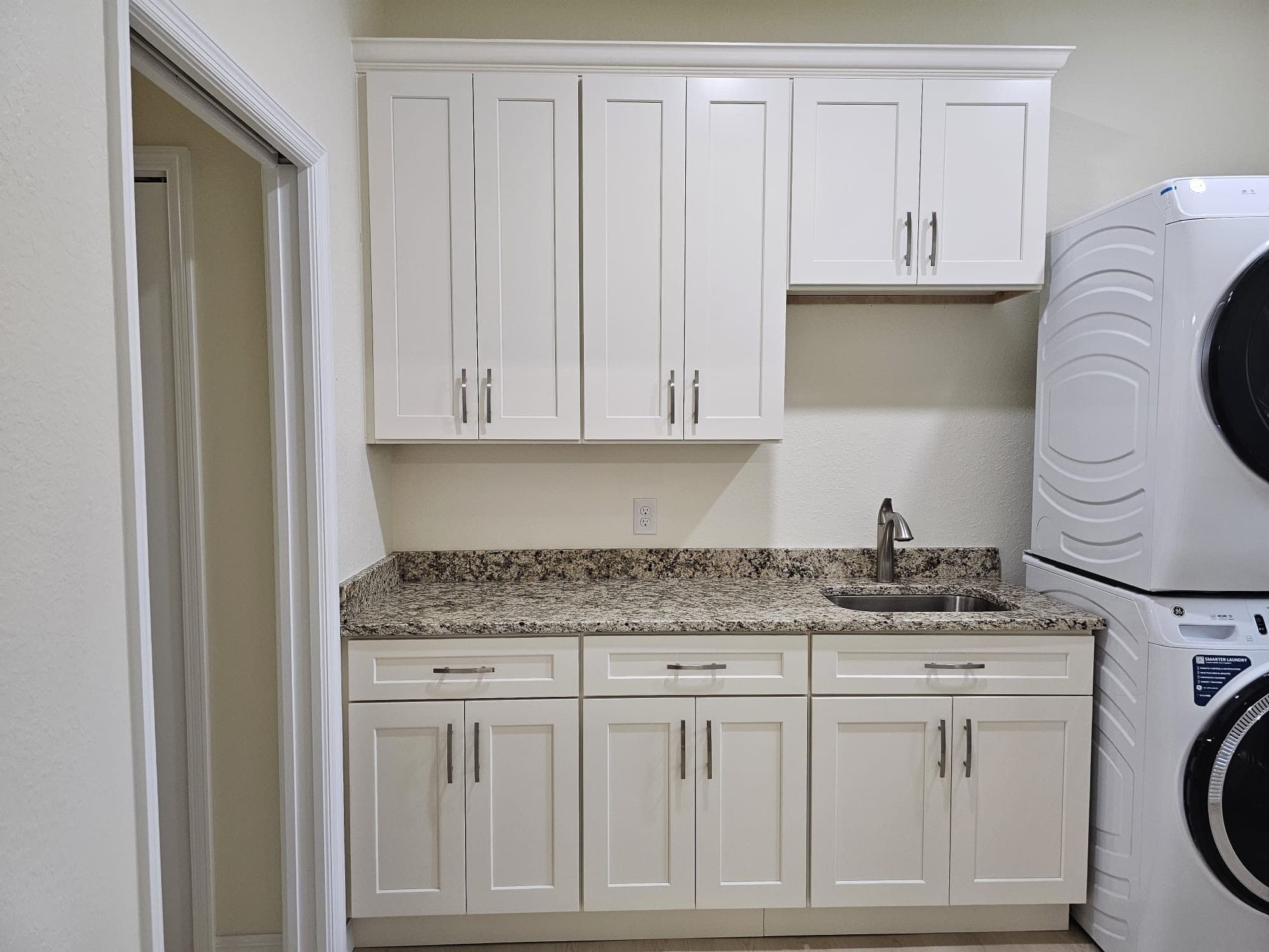 White Laundry Room with Sink