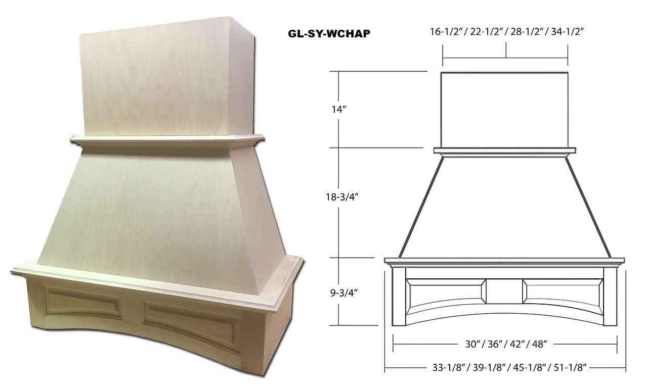 Apex Modern Chimney Hood - GL-WCHAP30M