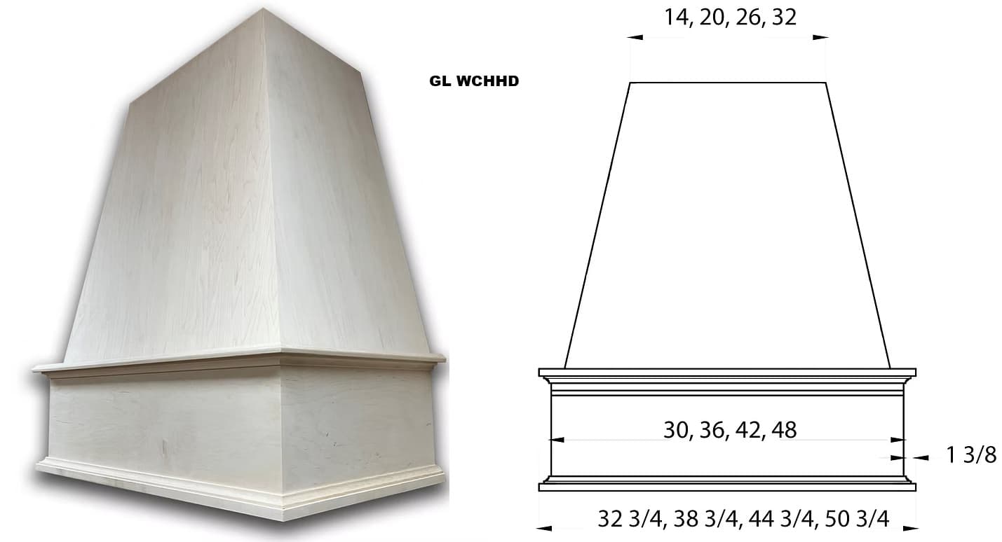 Heritage Detail Chimney Hood - GL-WCHHD30PG