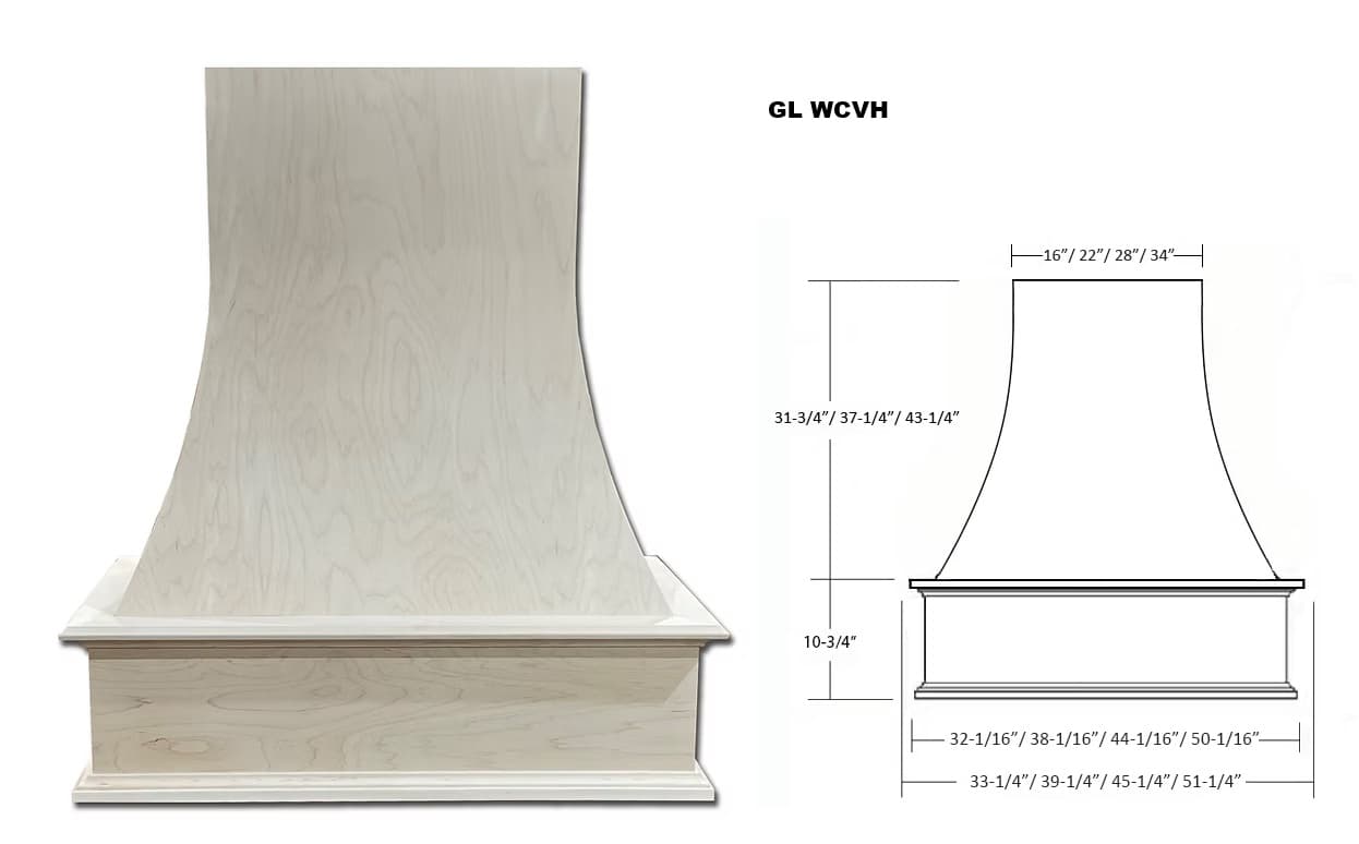 Vintage V-Style Chimney Hood - GL-WCVH30PG