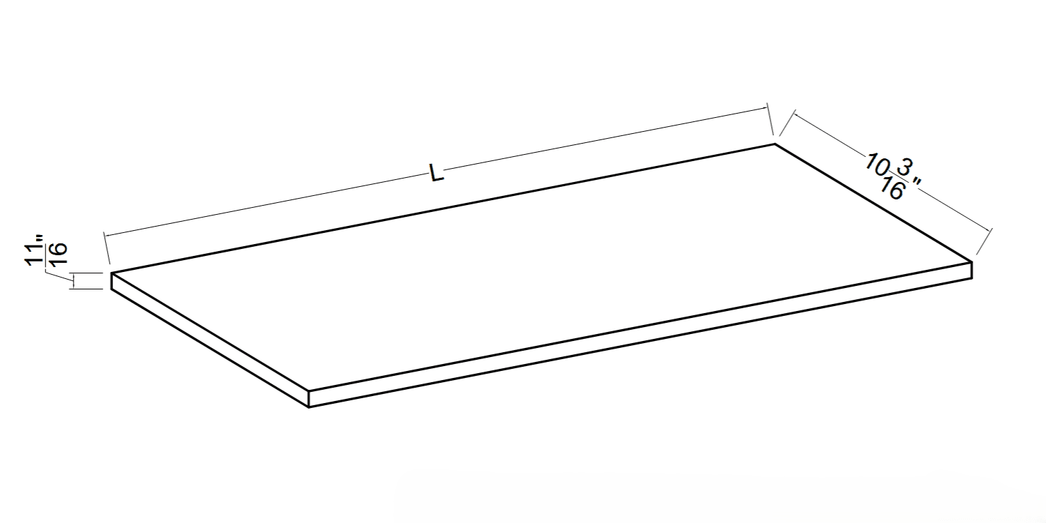 St Charles Series - Shaker Black - Shelf W